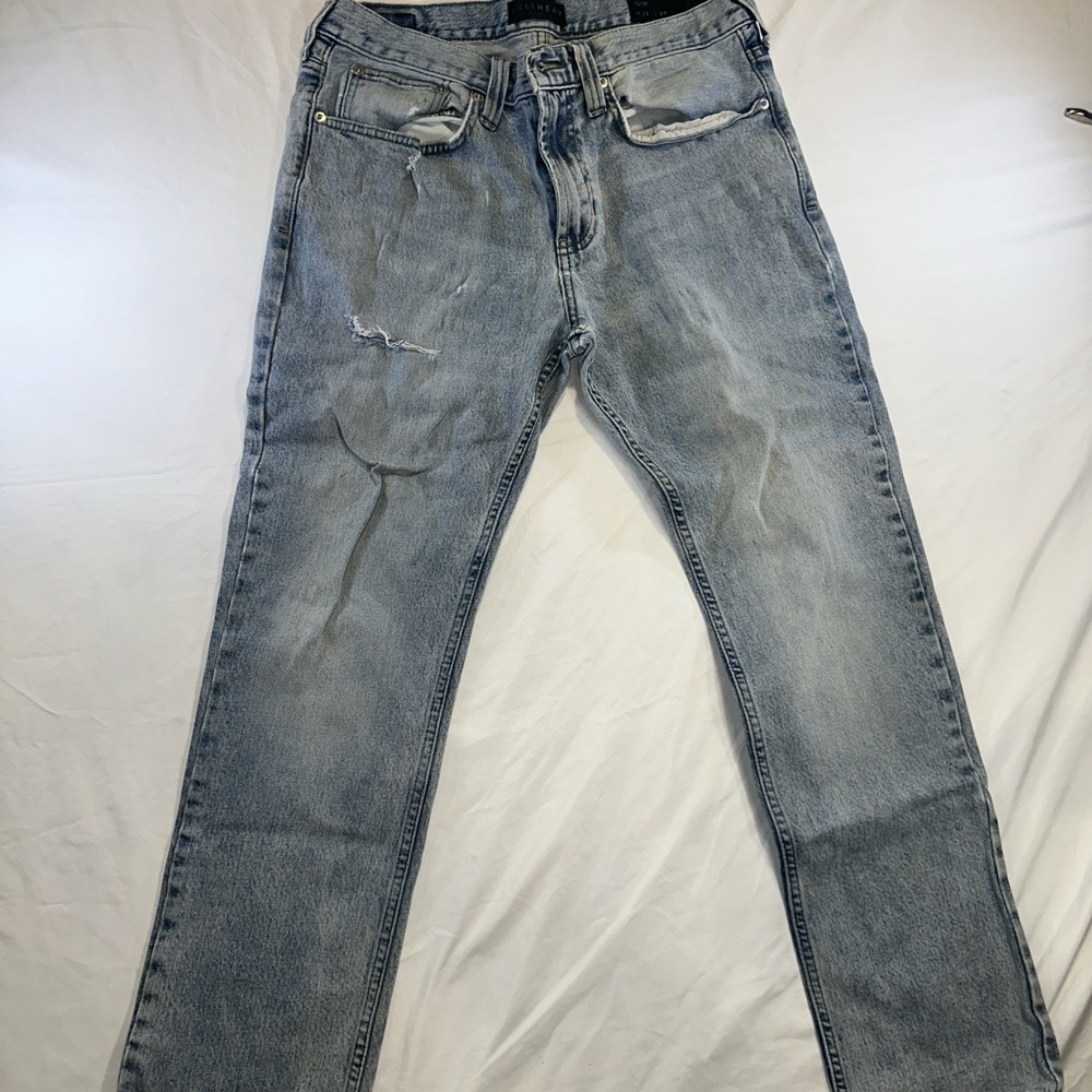 Bullhead Denim Company Mens Jeans Size 31x30Skinny Distressed Light Wash